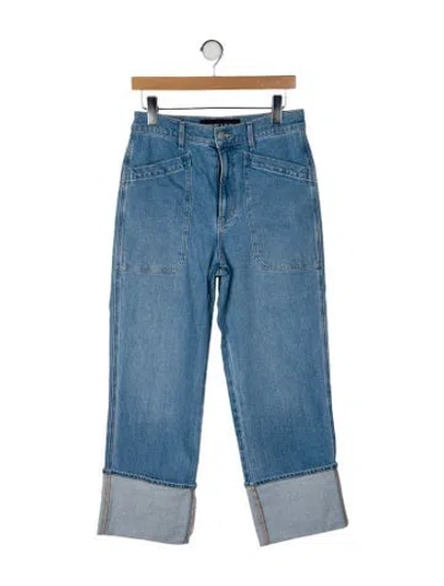 Pre-owned Veronica Beard High-rise Wide Leg Jeans In Blue