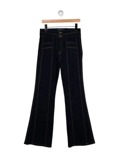 Pre-owned Veronica Beard High-rise Wide Leg Jeans In Blue