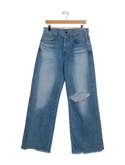Pre-owned Veronica Beard High-rise Wide Leg Jeans In Blue