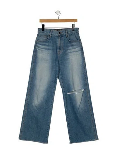 Pre-owned Veronica Beard High-rise Wide Leg Jeans In Blue