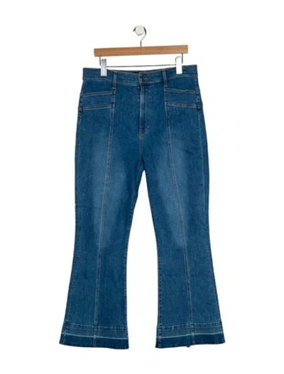 Pre-owned Veronica Beard High-rise Wide Leg Jeans In Blue
