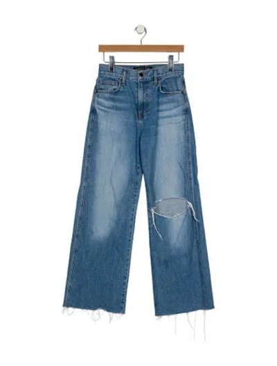 Pre-owned Veronica Beard High-rise Wide Leg Jeans In Blue