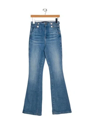 Pre-owned Veronica Beard High-rise Wide Leg Jeans In Blue