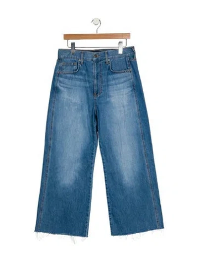 Pre-owned Veronica Beard High-rise Wide Leg Jeans In Blue
