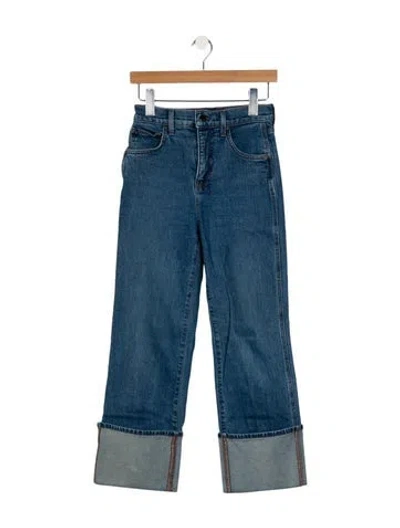 Pre-owned Veronica Beard High-rise Wide Leg Jeans In Blue