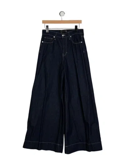 Pre-owned Veronica Beard High-rise Wide Leg Jeans In Blue