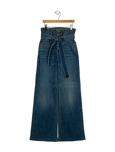 Pre-owned Veronica Beard High-rise Wide Leg Jeans In Blue