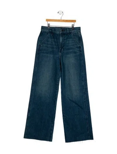 Pre-owned Veronica Beard High-rise Wide Leg Jeans In Blue