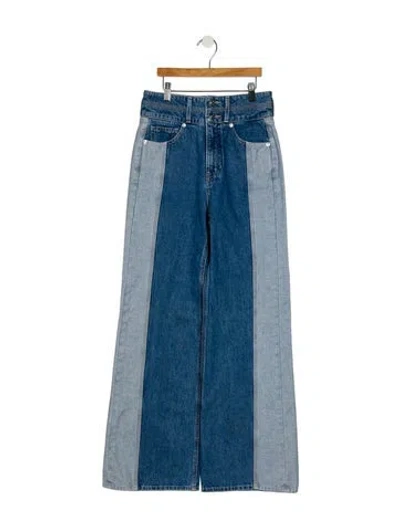 Pre-owned Veronica Beard High-rise Wide Leg Jeans In Blue