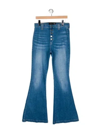 Pre-owned Veronica Beard High-rise Wide Leg Jeans In Blue
