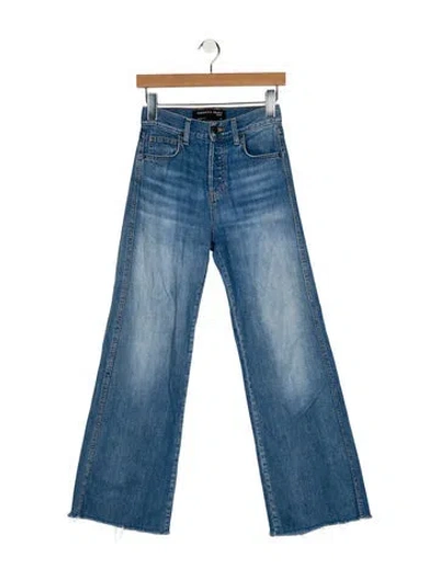 Pre-owned Veronica Beard High-rise Wide Leg Jeans In Blue