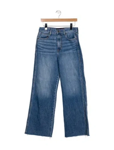 Pre-owned Veronica Beard High-rise Wide Leg Jeans In Blue