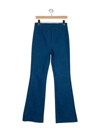 Pre-owned Veronica Beard High-rise Wide Leg Jeans In Blue