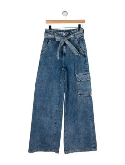 Pre-owned Veronica Beard High-rise Wide Leg Jeans In Blue