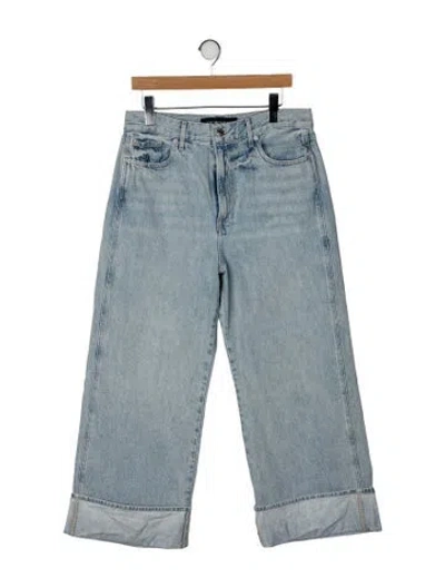 Pre-owned Veronica Beard High-rise Wide Leg Jeans In Blue