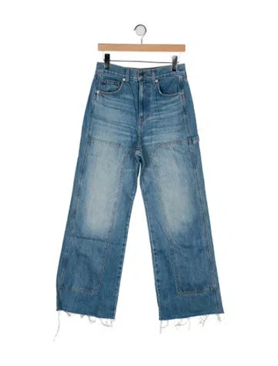 Pre-owned Veronica Beard High-rise Wide Leg Jeans In Blue