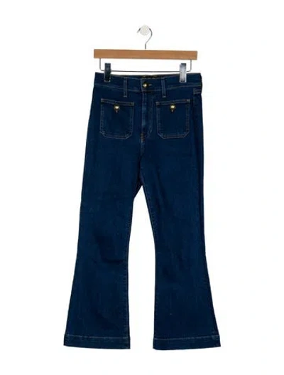 Pre-owned Veronica Beard High-rise Wide Leg Jeans In Blue