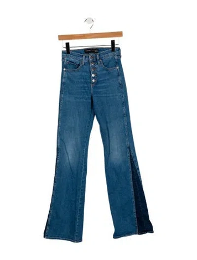 Pre-owned Veronica Beard High-rise Wide Leg Jeans In Blue