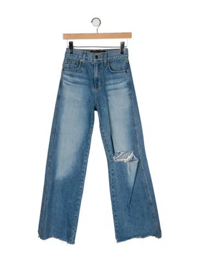 Pre-owned Veronica Beard High-rise Wide Leg Jeans In Blue
