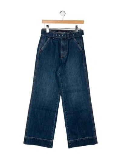 Pre-owned Veronica Beard High-rise Wide Leg Jeans In Blue