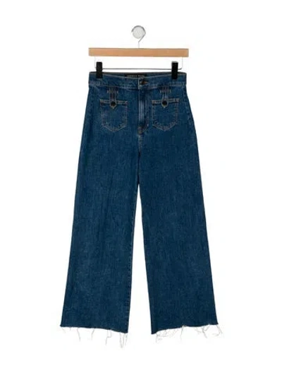 Pre-owned Veronica Beard High-rise Wide Leg Jeans In Blue