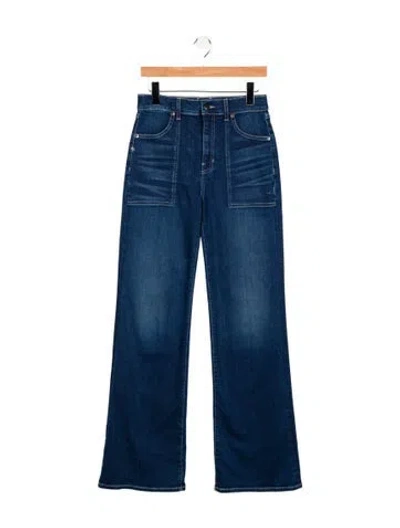 Pre-owned Veronica Beard High-rise Wide Leg Jeans In Blue