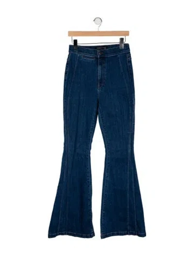 Pre-owned Veronica Beard High-rise Wide Leg Jeans In Blue
