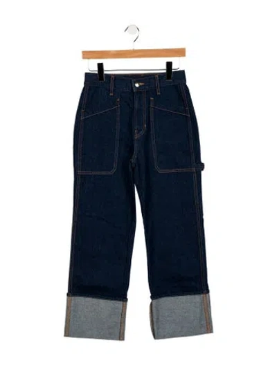 Pre-owned Veronica Beard High-rise Wide Leg Jeans In Blue