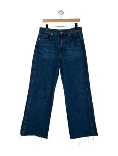 Pre-owned Veronica Beard High-rise Wide Leg Jeans In Blue