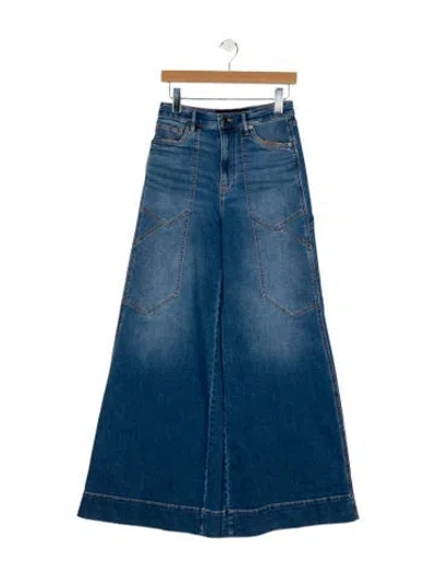Pre-owned Veronica Beard High-rise Wide Leg Jeans In Blue