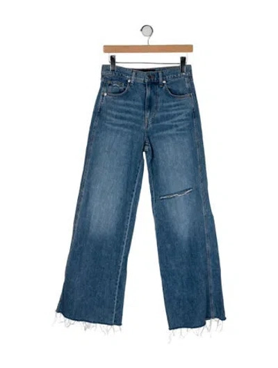 Pre-owned Veronica Beard High-rise Wide Leg Jeans In Blue
