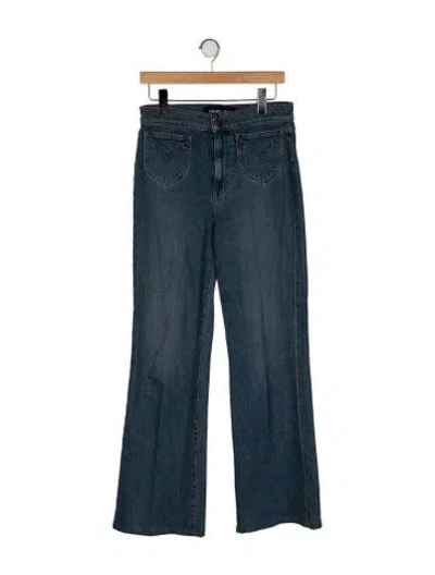 Pre-owned Veronica Beard High-rise Wide Leg Jeans In Blue