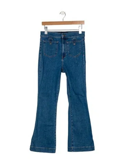 Pre-owned Veronica Beard High-rise Wide Leg Jeans In Blue