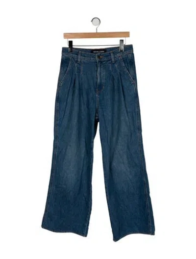 Pre-owned Veronica Beard High-rise Wide Leg Jeans In Blue