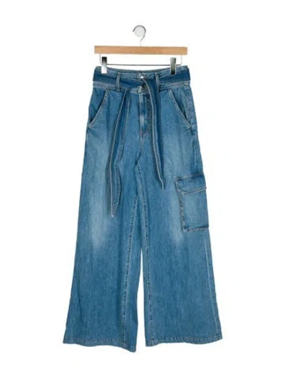 Pre-owned Veronica Beard High-rise Wide Leg Jeans In Blue