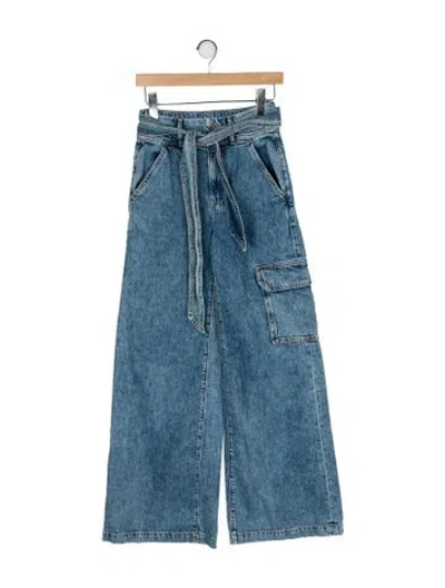 Pre-owned Veronica Beard High-rise Wide Leg Jeans In Blue