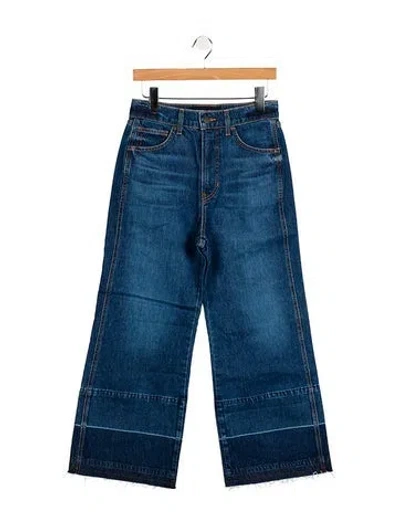 Pre-owned Veronica Beard High-rise Wide Leg Jeans In Blue