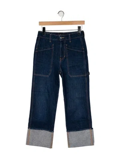 Pre-owned Veronica Beard High-rise Wide Leg Jeans In Blue