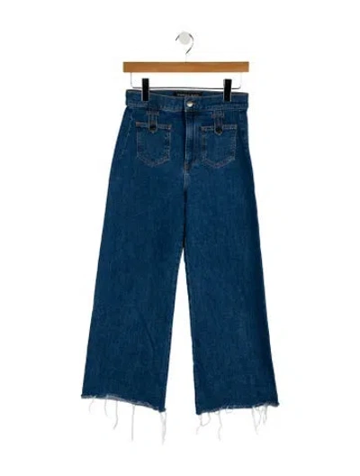 Pre-owned Veronica Beard High-rise Wide Leg Jeans In Blue