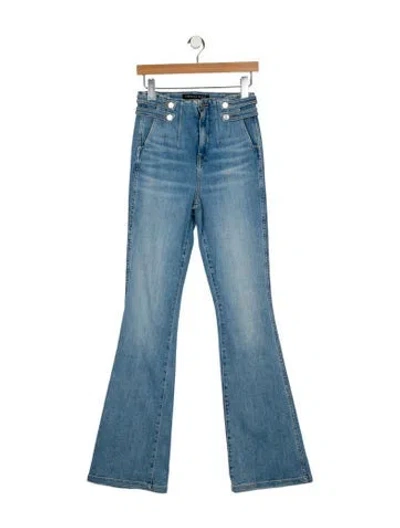 Pre-owned Veronica Beard High-rise Wide Leg Jeans In Blue