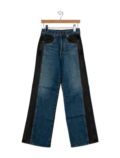 Pre-owned Veronica Beard High-rise Wide Leg Jeans In Blue