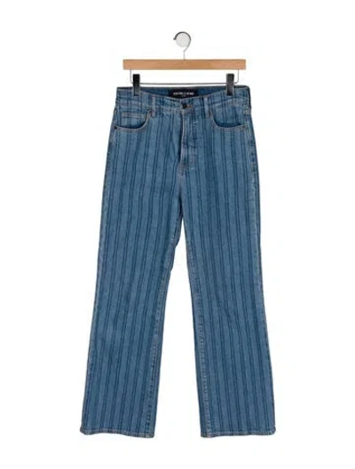 Pre-owned Veronica Beard High-rise Wide Leg Jeans In Blue