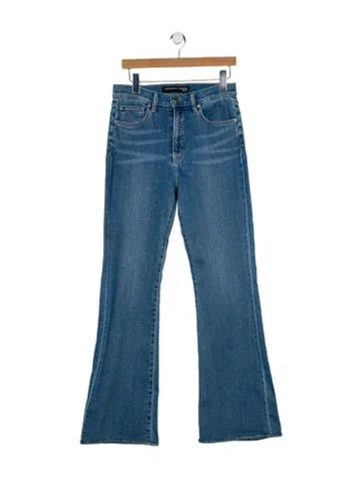 Pre-owned Veronica Beard High-rise Wide Leg Jeans In Blue