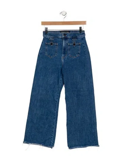 Pre-owned Veronica Beard High-rise Wide Leg Jeans In Blue