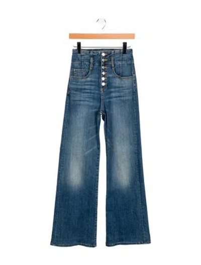 Pre-owned Veronica Beard High-rise Wide Leg Jeans In Blue