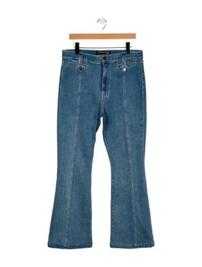 Pre-owned Veronica Beard High-rise Wide Leg Jeans In Blue