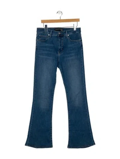 Pre-owned Veronica Beard High-rise Wide Leg Jeans In Blue