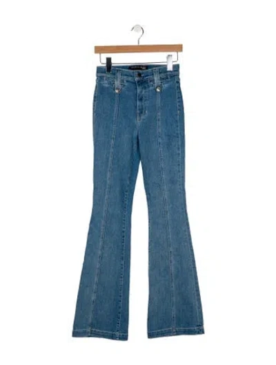 Pre-owned Veronica Beard High-rise Wide Leg Jeans In Blue