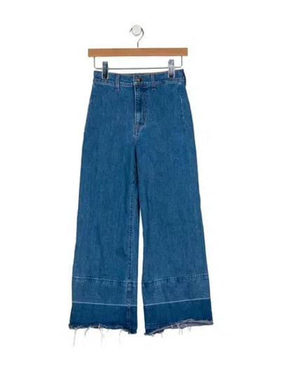 Pre-owned Veronica Beard High-rise Wide Leg Jeans In Blue