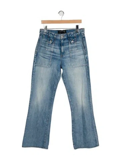 Pre-owned Veronica Beard High-rise Wide Leg Jeans In Blue